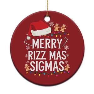 Funny Santa Rizz Xmas Christmas Ornament Merry Rizzmas Sigmas TS02 Print Your Wear