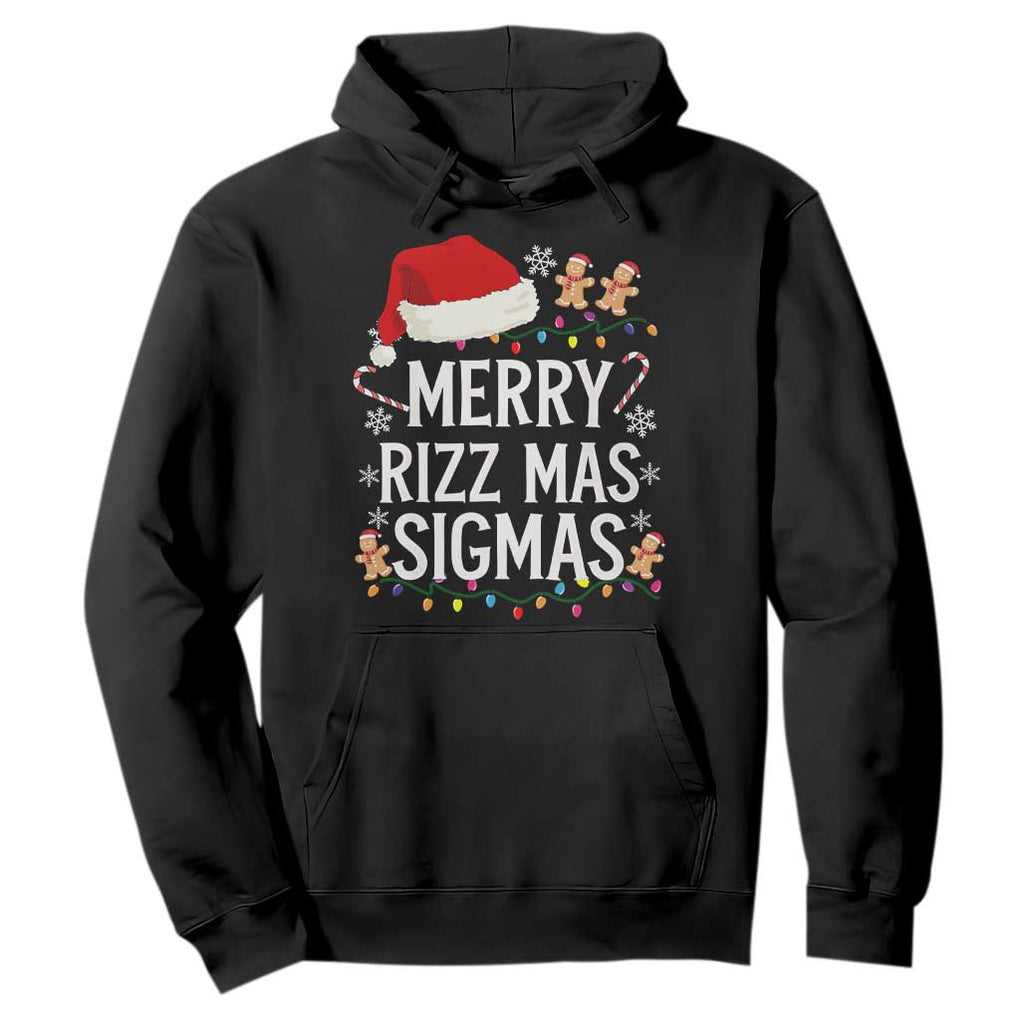 Funny Santa Rizz Christmas Hoodie Merry Rizzmas Sigmas TS02 Black Print Your Wear