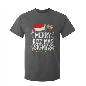 Funny Santa Rizz Christmas T Shirt For Kid Merry Rizzmas Sigmas TS02 Dark Heather Print Your Wear