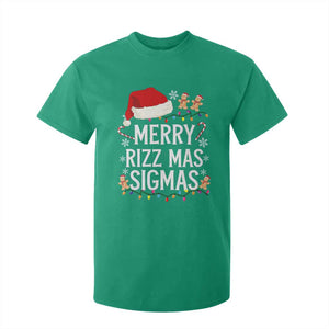 Funny Santa Rizz Christmas T Shirt For Kid Merry Rizzmas Sigmas TS02 Irish Green Print Your Wear