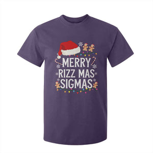 Funny Santa Rizz Christmas T Shirt For Kid Merry Rizzmas Sigmas TS02 Purple Print Your Wear