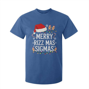 Funny Santa Rizz Christmas T Shirt For Kid Merry Rizzmas Sigmas TS02 Royal Blue Print Your Wear