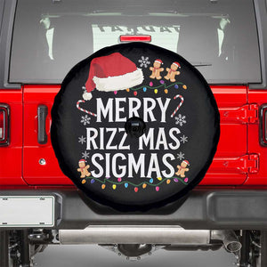 Funny Santa Rizz Christmas Spare Tire Cover Merry Rizzmas Sigmas TS02 Black Print Your Wear