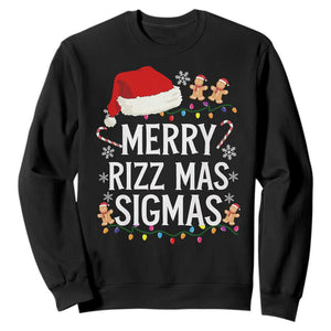 Funny Santa Rizz Christmas Sweatshirt Merry Rizzmas Sigmas TS02 Black Print Your Wear