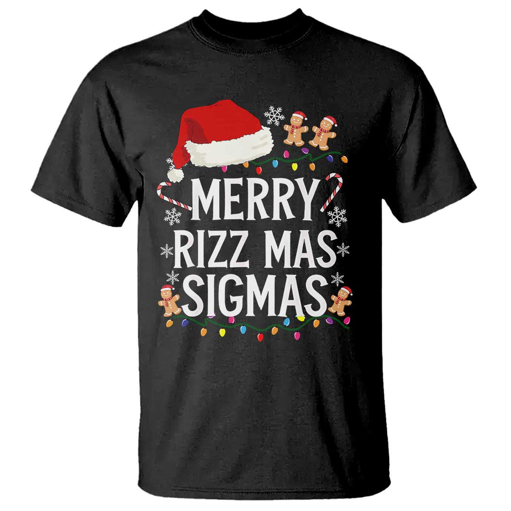 Funny Santa Rizz Christmas T Shirt Merry Rizzmas Sigmas TS02 Black Print Your Wear