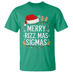 Funny Santa Rizz Christmas T Shirt Merry Rizzmas Sigmas TS02 Irish Green Print Your Wear