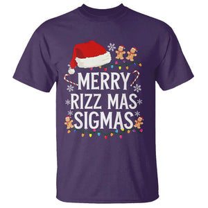 Funny Santa Rizz Christmas T Shirt Merry Rizzmas Sigmas TS02 Purple Print Your Wear