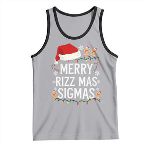 Funny Santa Rizz Christmas Tank Top Merry Rizzmas Sigmas TS02 Athletic Heather Black Print Your Wear