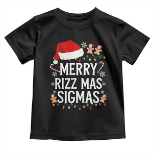 Funny Santa Rizz Christmas Toddler T Shirt Merry Rizzmas Sigmas TS02 Black Print Your Wear