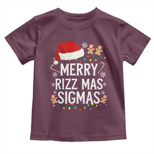 Funny Santa Rizz Christmas Toddler T Shirt Merry Rizzmas Sigmas TS02 Maroon Print Your Wear