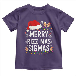 Funny Santa Rizz Christmas Toddler T Shirt Merry Rizzmas Sigmas TS02 Purple Print Your Wear