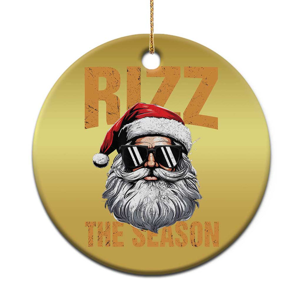 Funny Santa Rizz Xmas Christmas Ornament Rizz The Season TS02 Print Your Wear