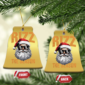 Funny Santa Rizz Xmas Christmas Ornament Rizz The Season TS02 Bell Flake Gold Print Your Wear