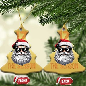 Funny Santa Rizz Xmas Christmas Ornament Rizz The Season TS02 Christmas Tree Gold Print Your Wear