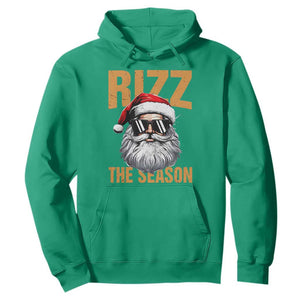 Funny Santa Rizz Christmas Hoodie Rizz The Season TS02 Irish Green Print Your Wear