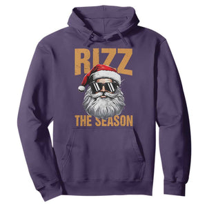 Funny Santa Rizz Christmas Hoodie Rizz The Season TS02 Purple Print Your Wear