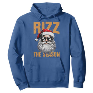 Funny Santa Rizz Christmas Hoodie Rizz The Season TS02 Royal Blue Print Your Wear