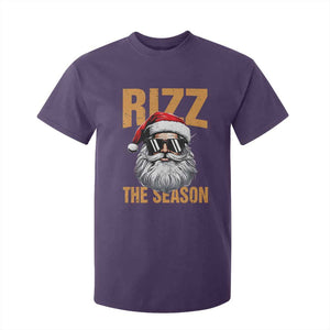 Funny Santa Rizz Christmas T Shirt For Kid Rizz The Season TS02 Purple Print Your Wear