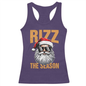 Funny Santa Rizz Christmas Racerback Tank Top Rizz The Season TS02 Purple Print Your Wear