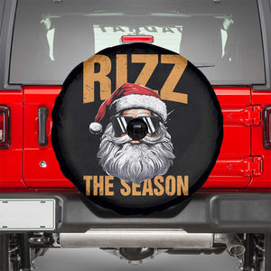 Funny Santa Rizz Christmas Spare Tire Cover Rizz The Season TS02 Black Print Your Wear