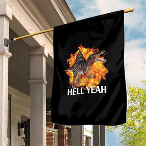 Spinosaurus Racha Explosion Hell Yeah Garden Flag Dinosaur Shrieks Meme Funny Prehistoric Fire Blast TS02 Print Your Wear