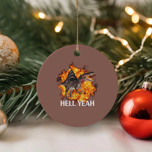 Spinosaurus Racha Explosion Hell Yeah Ceramic Ornament Dinosaur Shrieks Meme Funny Prehistoric Fire Blast TS02 1pc Mocha Print Your Wear