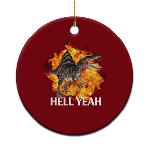 Spinosaurus Racha Explosion Hell Yeah Ceramic Ornament Dinosaur Shrieks Meme Funny Prehistoric Fire Blast TS02 1pc Red Print Your Wear