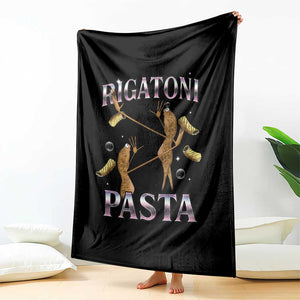 Rigatoni Pasta Lover Marcus The Worm Throw Blanket Retro 90s Bootleg Weird Meme Internet Humor TS02 Print Your Wear
