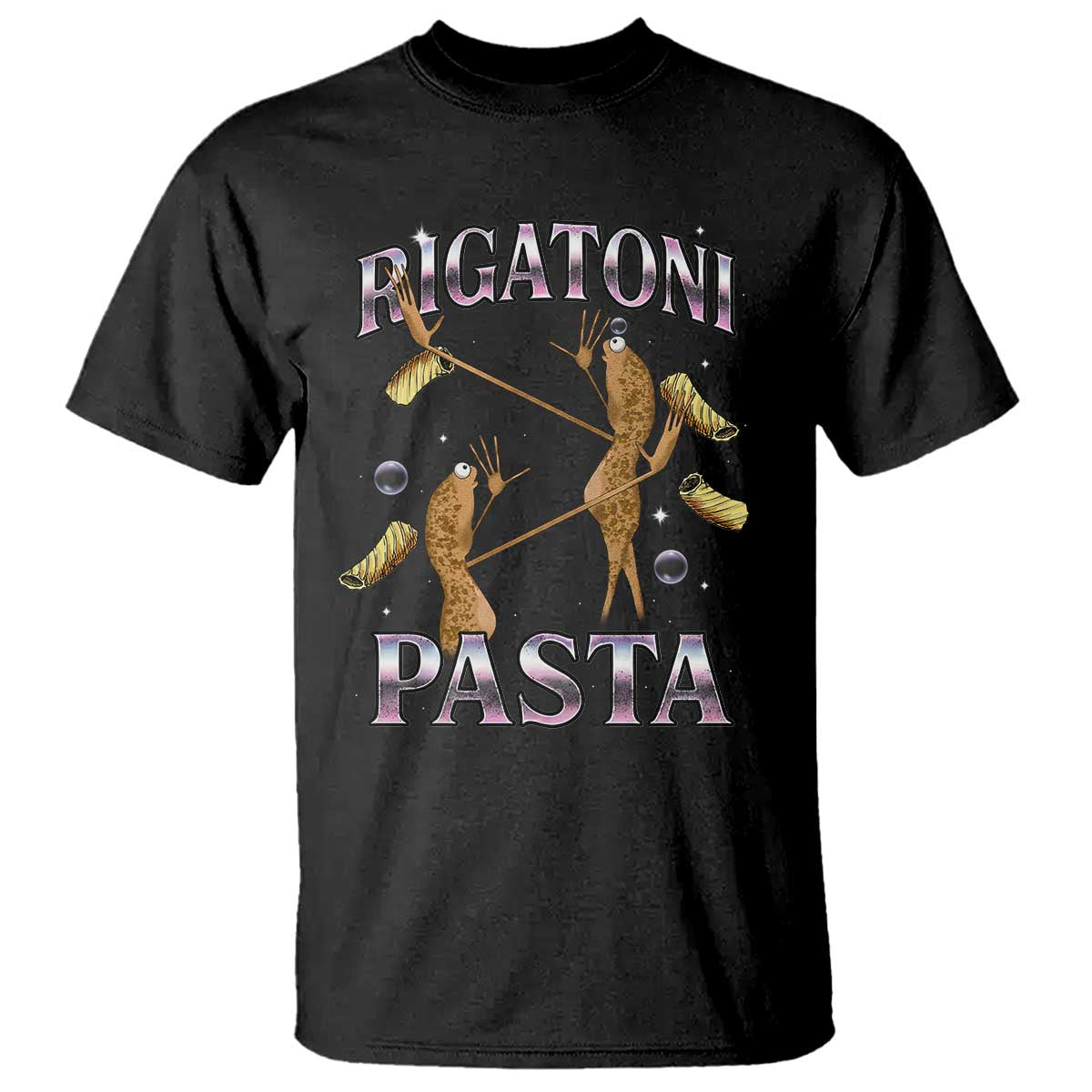 Rigatoni Pasta Lover Marcus The Worm T Shirt Retro 90s Bootleg Weird Meme Internet Humor TS02 Black Print Your Wear
