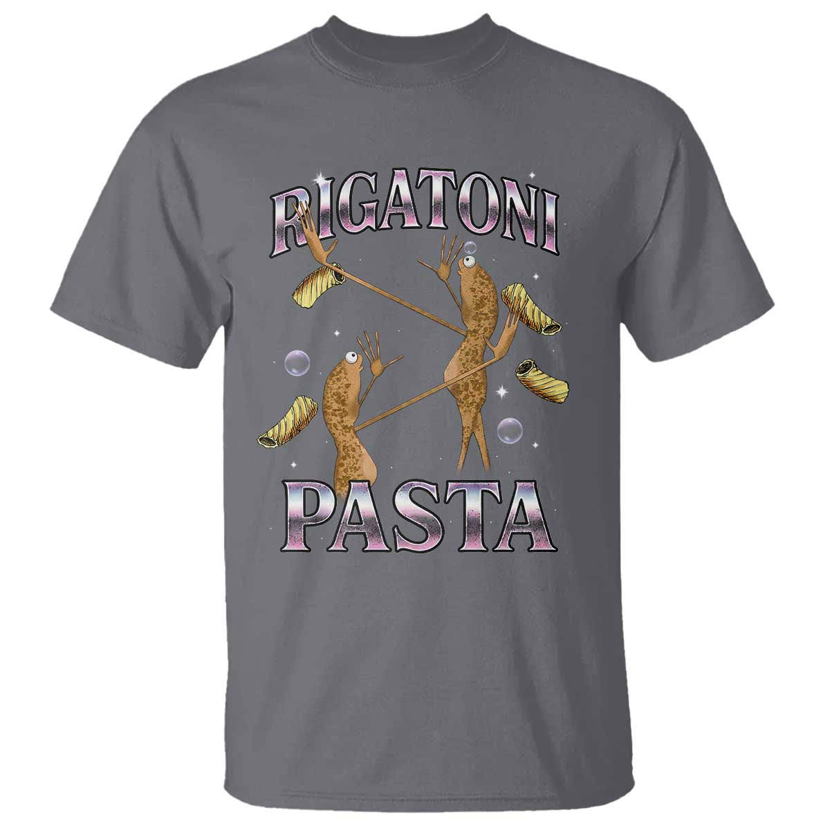 Rigatoni Pasta Lover Marcus The Worm T Shirt Retro 90s Bootleg Weird Meme Internet Humor TS02 Charcoal Print Your Wear