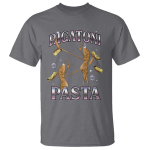 Rigatoni Pasta Lover Marcus The Worm T Shirt Retro 90s Bootleg Weird Meme Internet Humor TS02 Charcoal Print Your Wear
