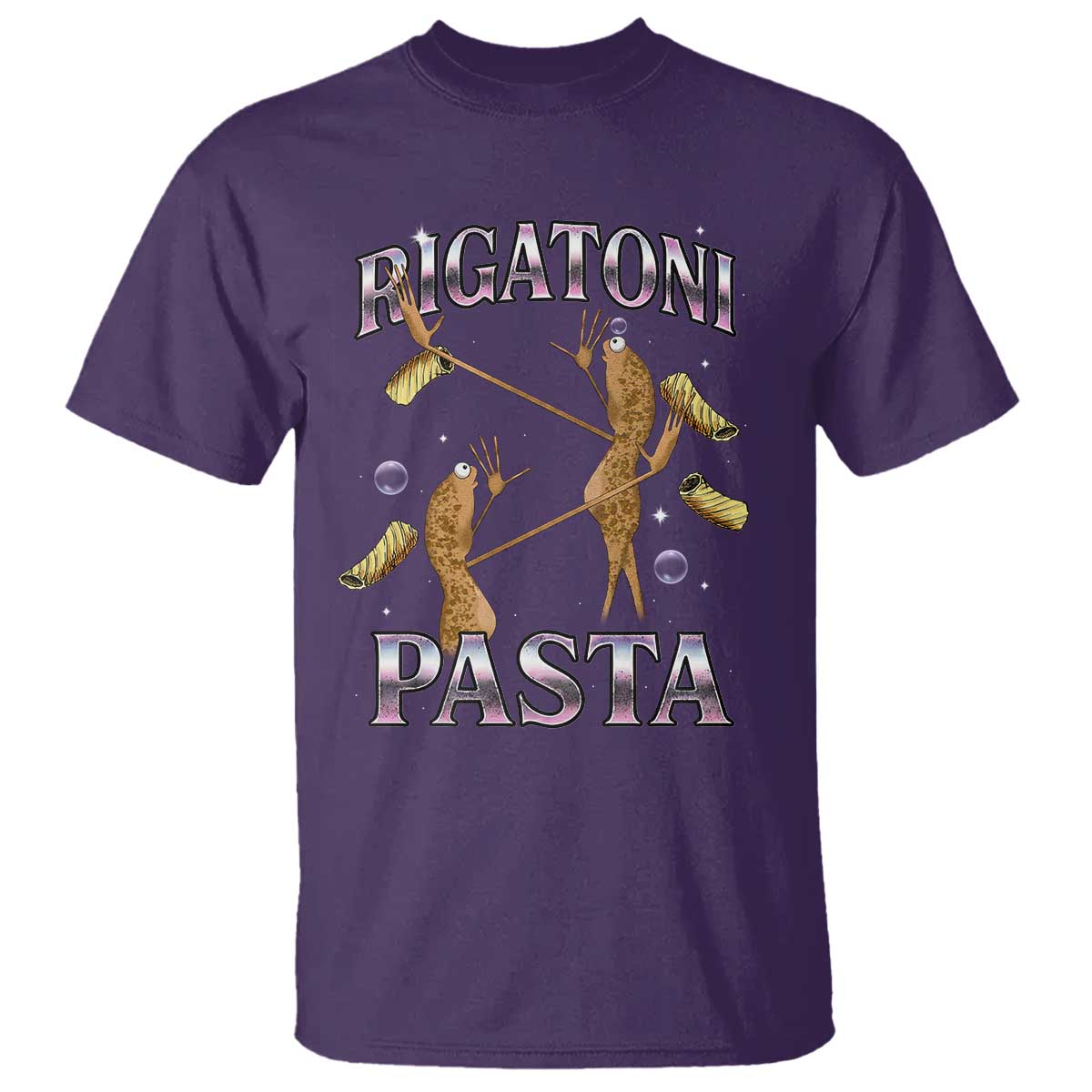 Rigatoni Pasta Lover Marcus The Worm T Shirt Retro 90s Bootleg Weird Meme Internet Humor TS02 Purple Print Your Wear