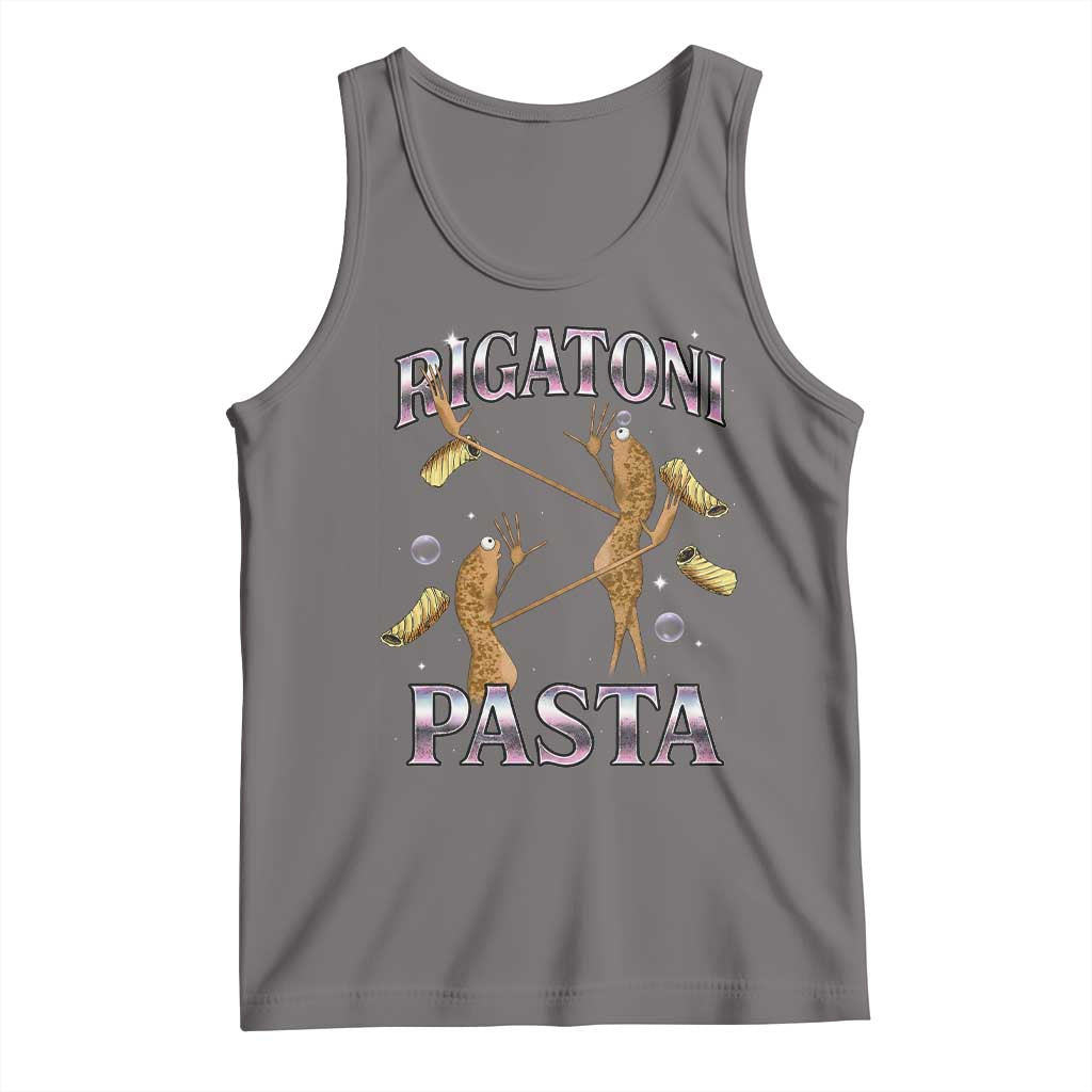 Rigatoni Pasta Lover Marcus The Worm Tank Top Retro 90s Bootleg Weird Meme Internet Humor TS02 Deep Heather Print Your Wear