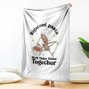 Rigatoni Pasta Chef Marcus The Worm Throw Blanket We'll Make Some Together Wholesome Weird Meme TS02 Print Your Wear