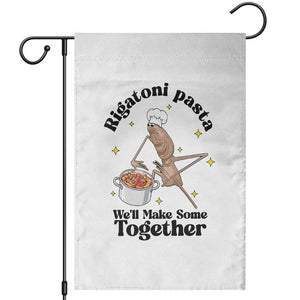 Rigatoni Pasta Chef Marcus The Worm Garden Flag We'll Make Some Together Wholesome Weird Meme TS02 White Print Your Wear