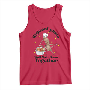 Rigatoni Pasta Chef Marcus The Worm Tank Top We'll Make Some Together Wholesome Weird Meme TS02 Red Print Your Wear