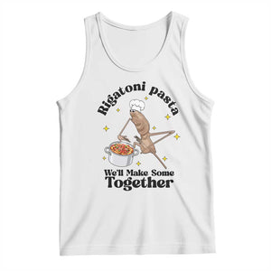 Rigatoni Pasta Chef Marcus The Worm Tank Top We'll Make Some Together Wholesome Weird Meme TS02 White Print Your Wear