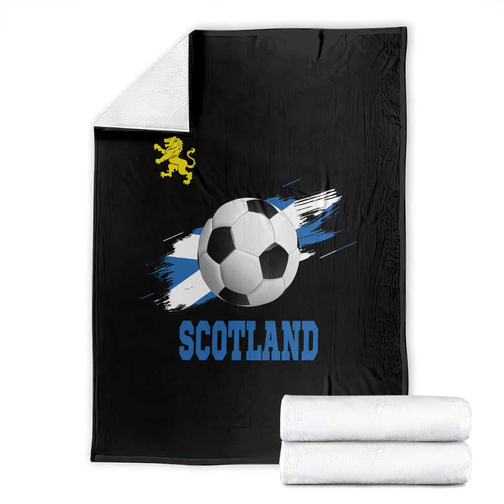 Scotland Soccer Flag Throw Blanket Scottish Football Fans Pride TS02 Black Print Your Wear