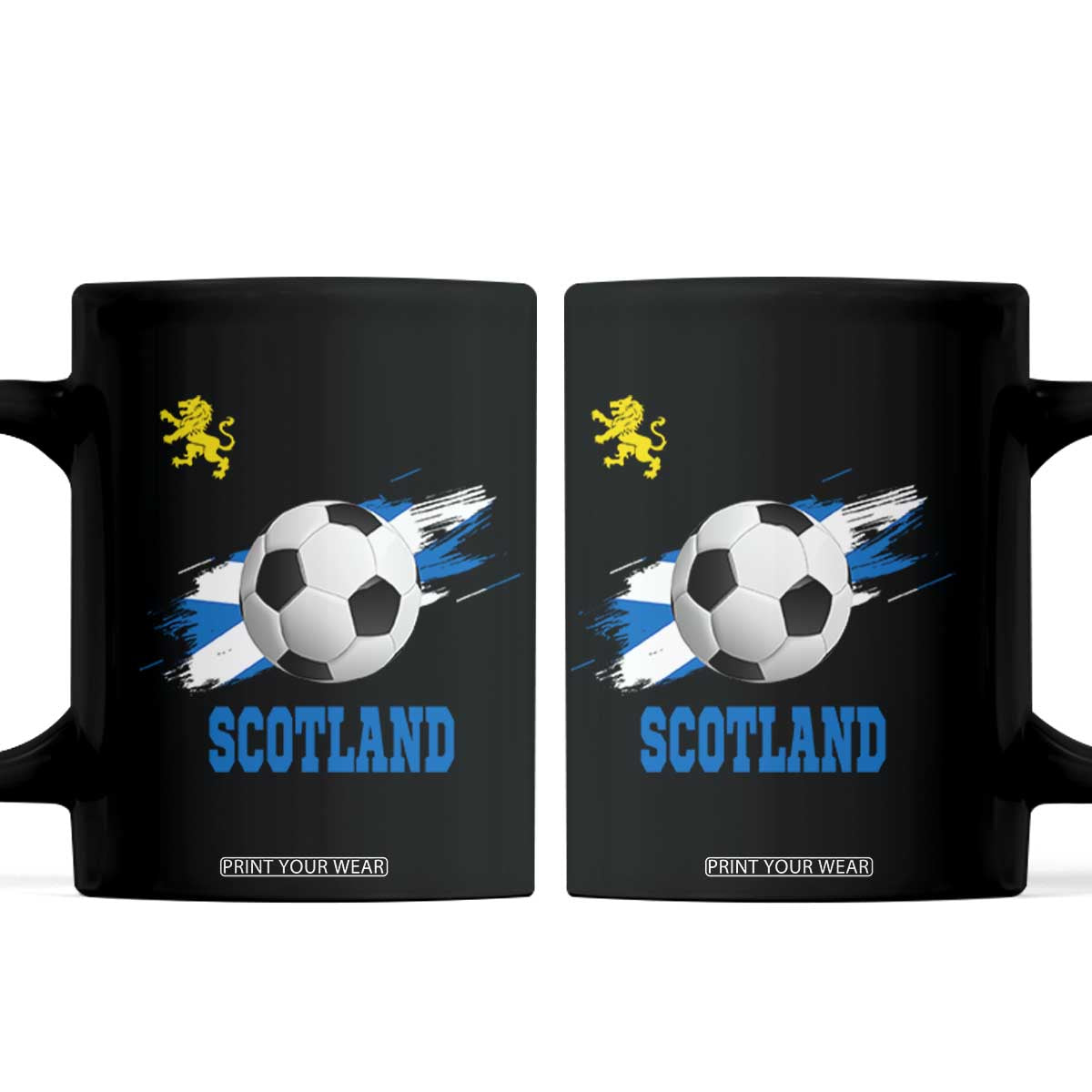 Scotland Soccer Flag Coffee Mug Scottish Football Fans Pride TS02 Black Print Your Wear