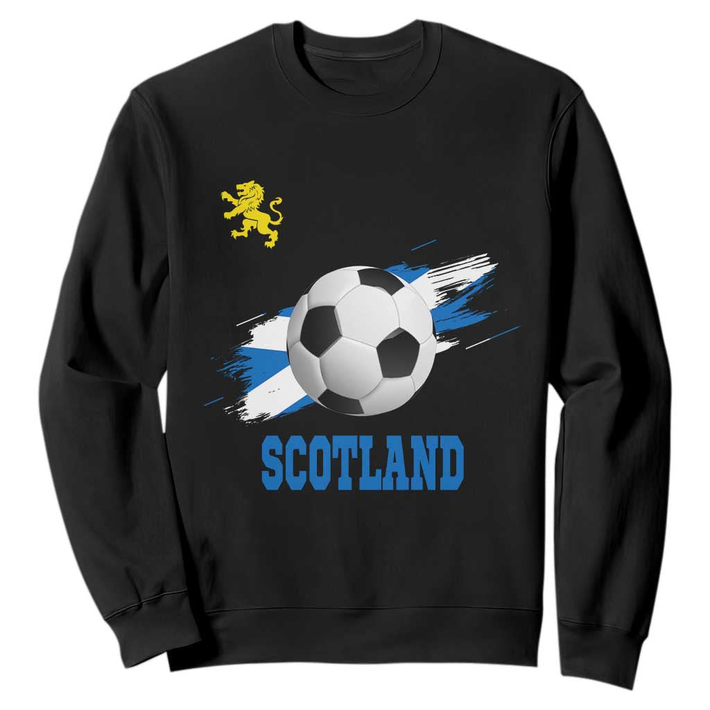 Scotland Soccer Flag Sweatshirt Scottish Football Fans Pride TS02 Black Print Your Wear