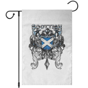 Scottish Heritage Crest Gothic Garden Flag Medieval Flag and Sword Celtic Pride TS02 White Print Your Wear