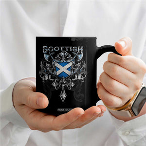 Scottish Heritage Crest Gothic Coffee Mug Medieval Flag and Sword Celtic Pride TS02 Print Your Wear