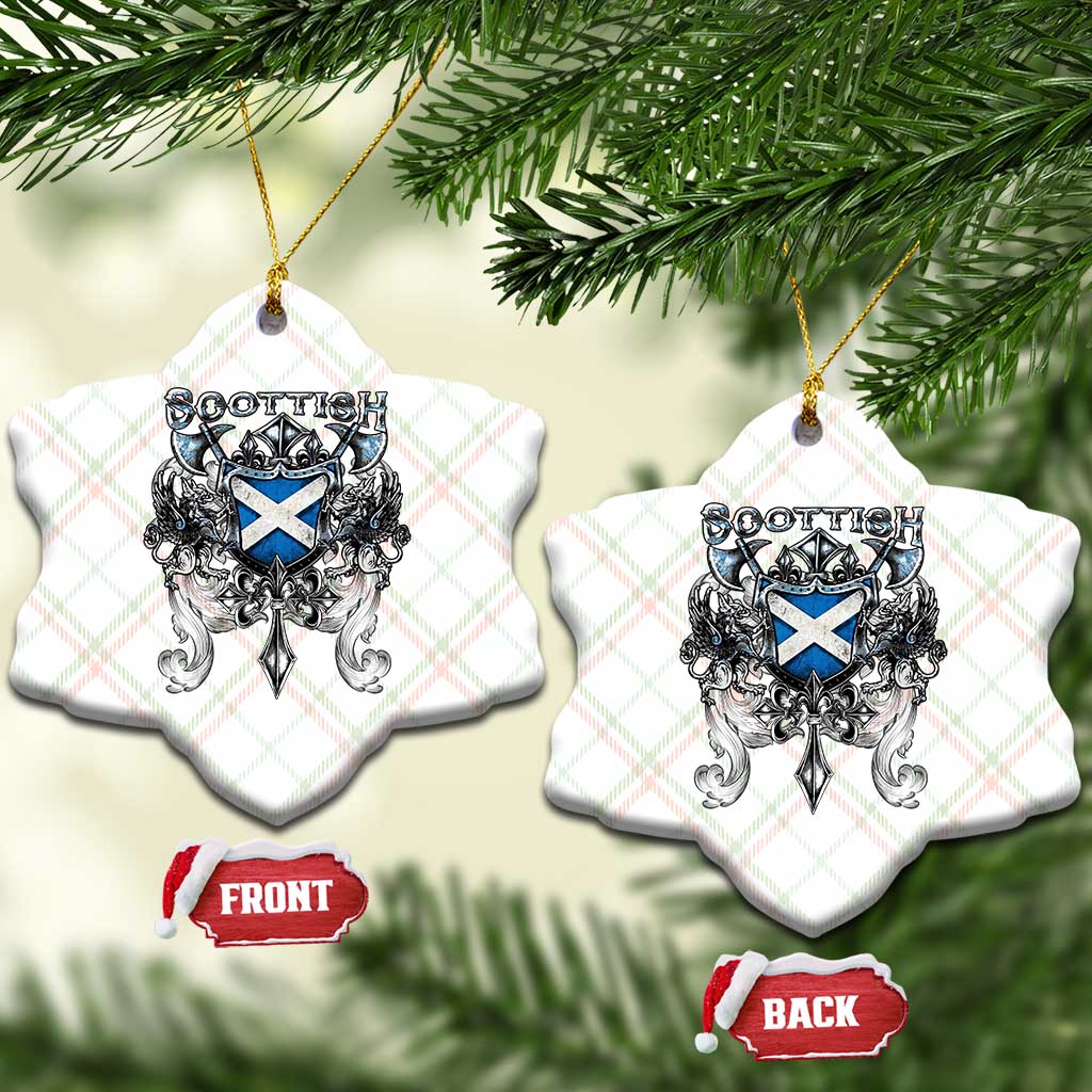 Scottish Heritage Crest Gothic Ceramic Ornament Medieval Flag and Sword Celtic Pride TS02 Print Your Wear