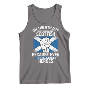 On the 8th Day God Created the Scottish Tank Top Funny Heroic Scotland Pride TS02 Deep Heather Print Your Wear