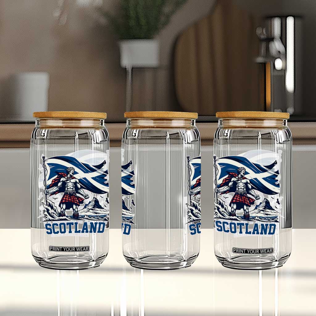 Scottish Warrior Glass Can Brave Highland Hero Scotland Flag TS02 Print Your Wear