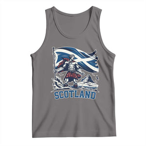 Scottish Warrior Tank Top Brave Highland Hero Scotland Flag TS02 Deep Heather Print Your Wear