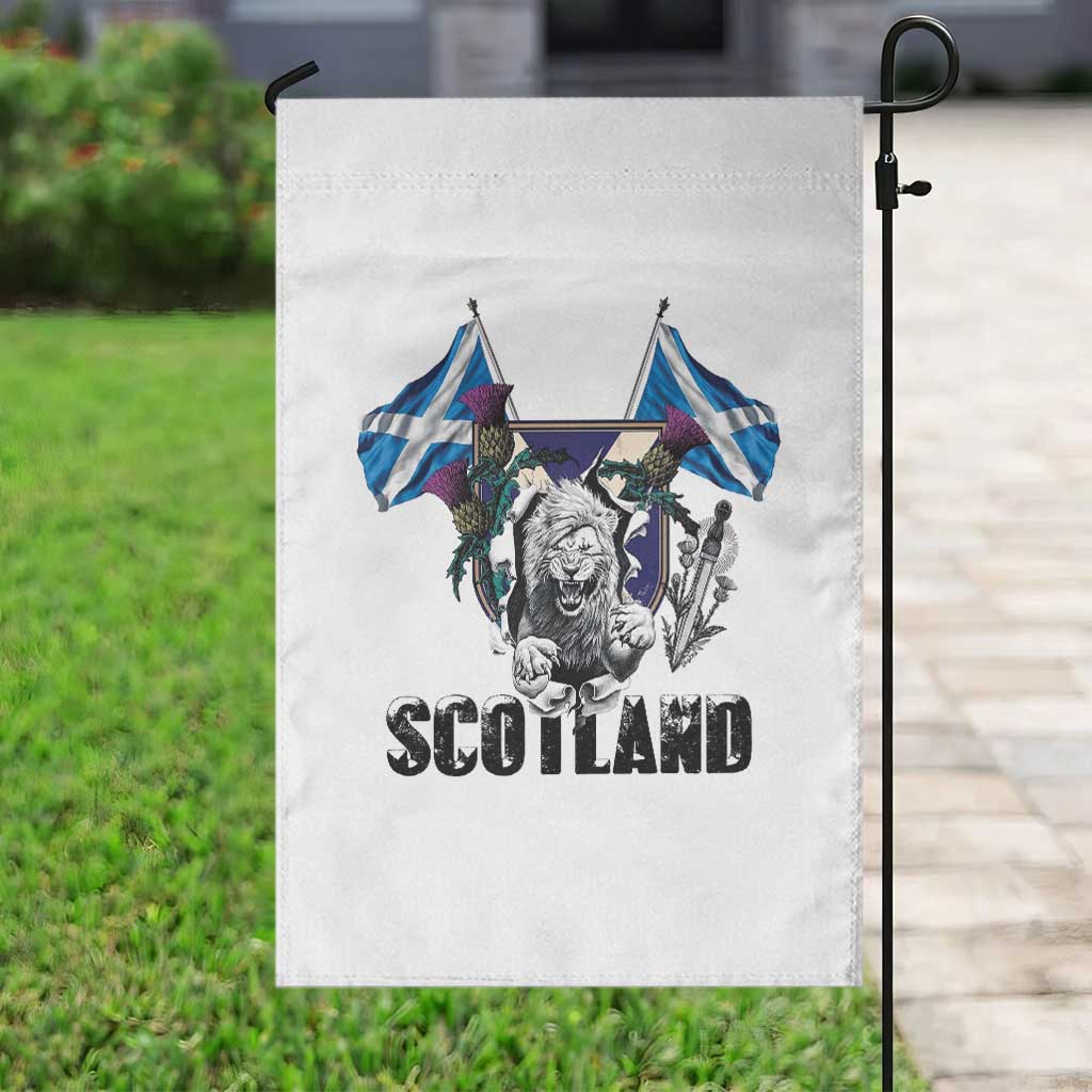 Roaring Scottish Lion Crest Garden Flag Thistle Scotland Flag Emblem for Brave Highlanders TS02 Print Your Wear