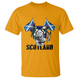 Roaring Scottish Lion Crest T Shirt Thistle Scotland Flag Emblem for Brave Highlanders TS02 Gold Print Your Wear