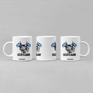 Roaring Scottish Lion Crest Coffee Mug Thistle Scotland Flag Emblem for Brave Highlanders TS02 Print Your Wear