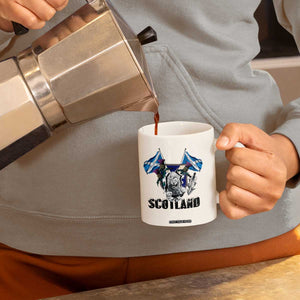 Roaring Scottish Lion Crest Coffee Mug Thistle Scotland Flag Emblem for Brave Highlanders TS02 Print Your Wear